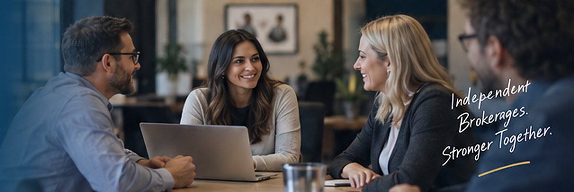 Brokerage colleagues working together