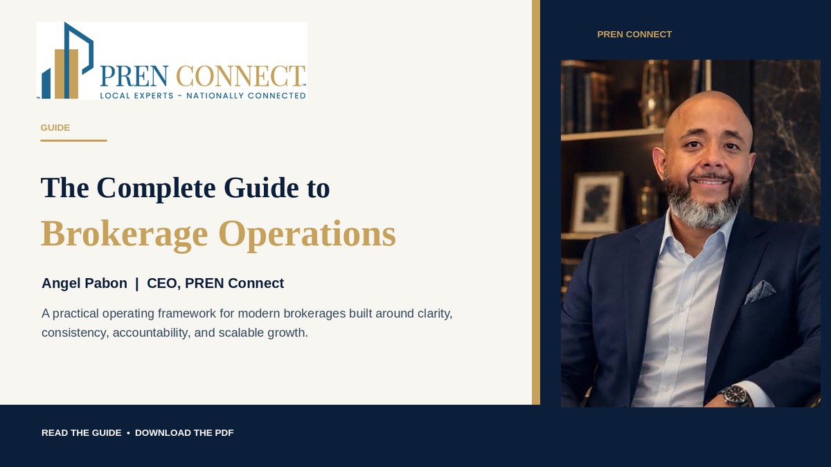 The Complete Guide to Brokerage Operations by Angel Pabon, CEO of PREN Connect